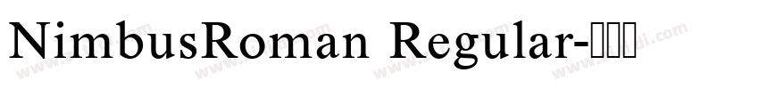 NimbusRoman Regular字体转换